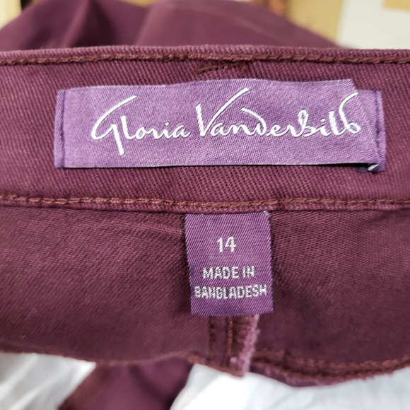 Gloria Vanderbilt Women Jeans 14 Red Amanda Slimming Tapered Supreme Stretch NWT - Picture 12 of 12
